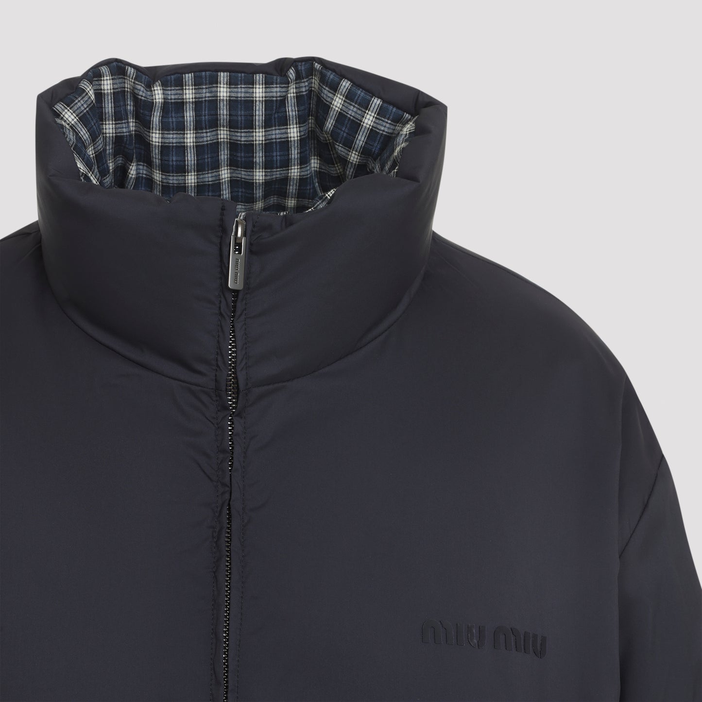 Miu Miu Reversible Checked Down Jacket Women MIU MIU