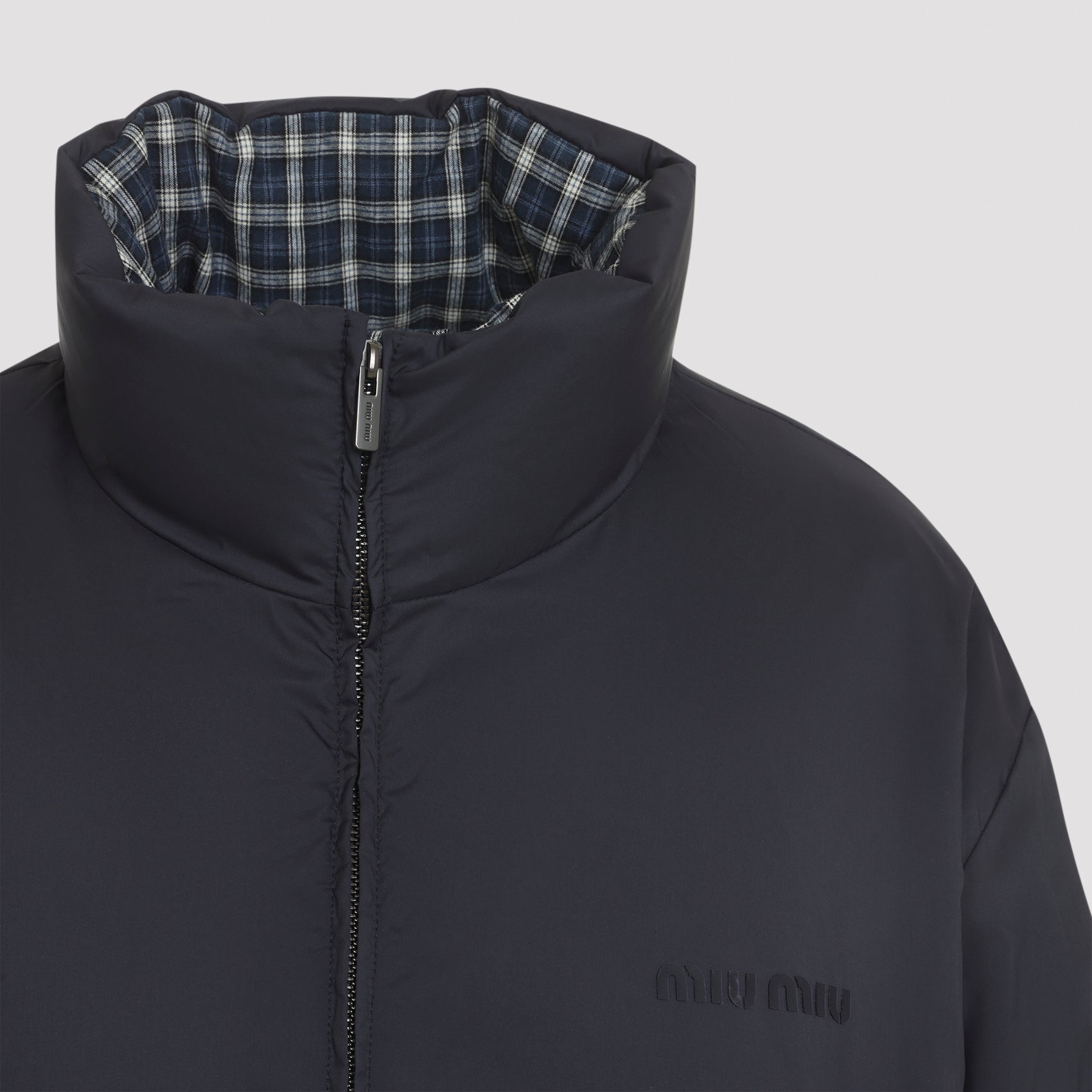 Miu Miu Reversible Checked Down Jacket Women MIU MIU