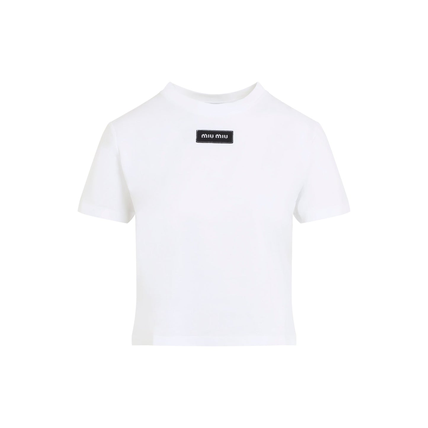 Miu Miu Logo Patch T-Shirt Women MIU MIU