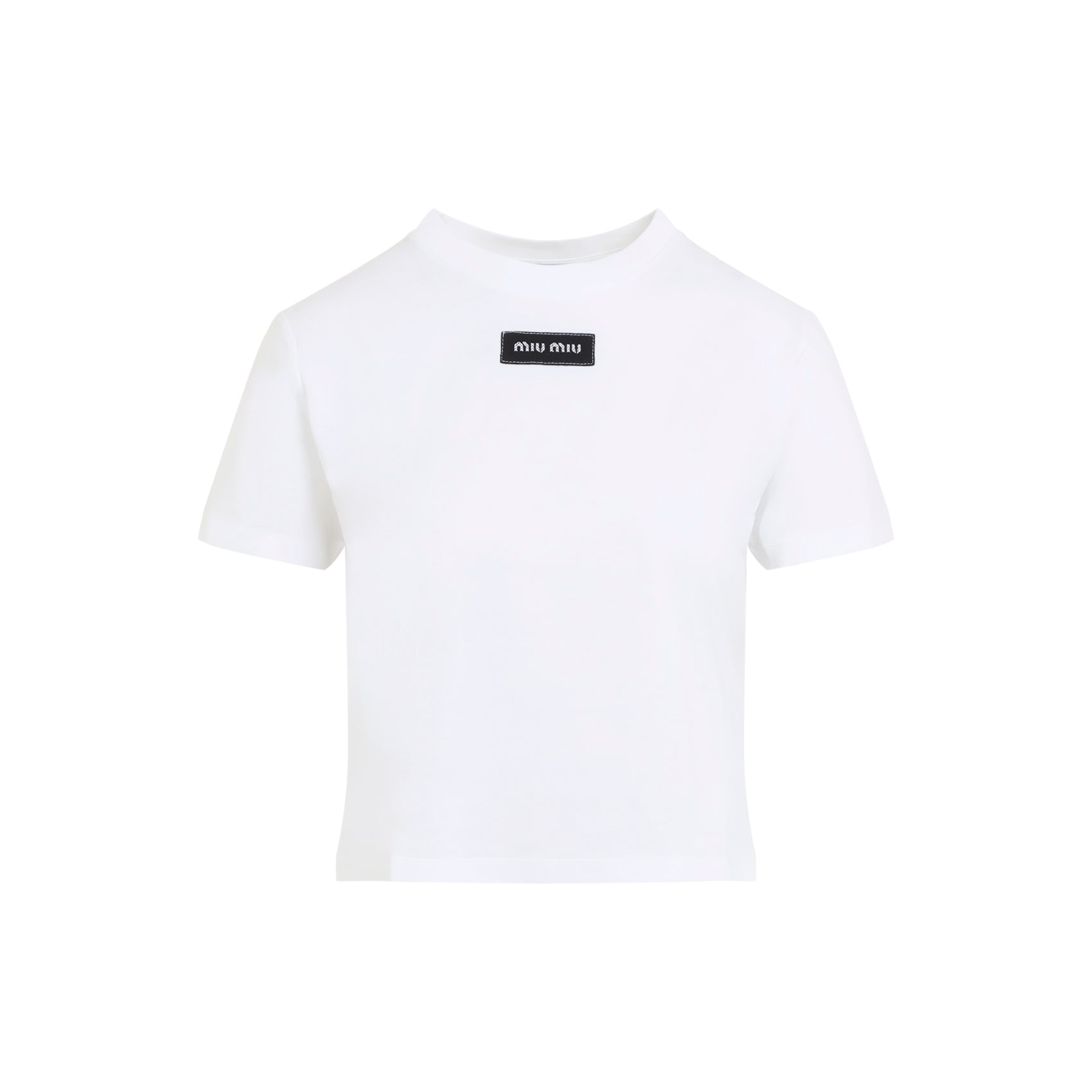 Miu Miu Logo Patch T-Shirt Women MIU MIU