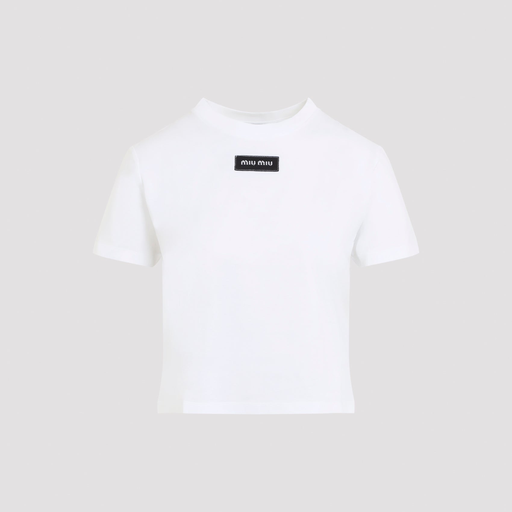 Miu Miu Logo Patch T-Shirt Women MIU MIU