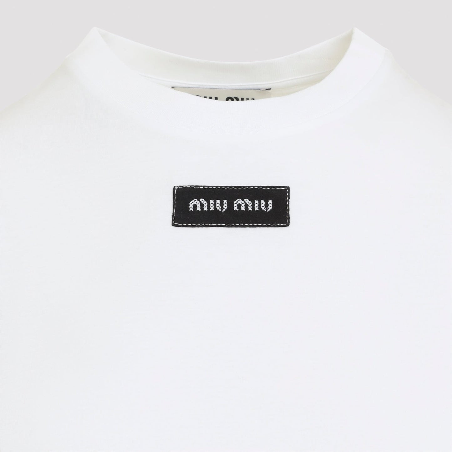 Miu Miu Logo Patch T-Shirt Women MIU MIU