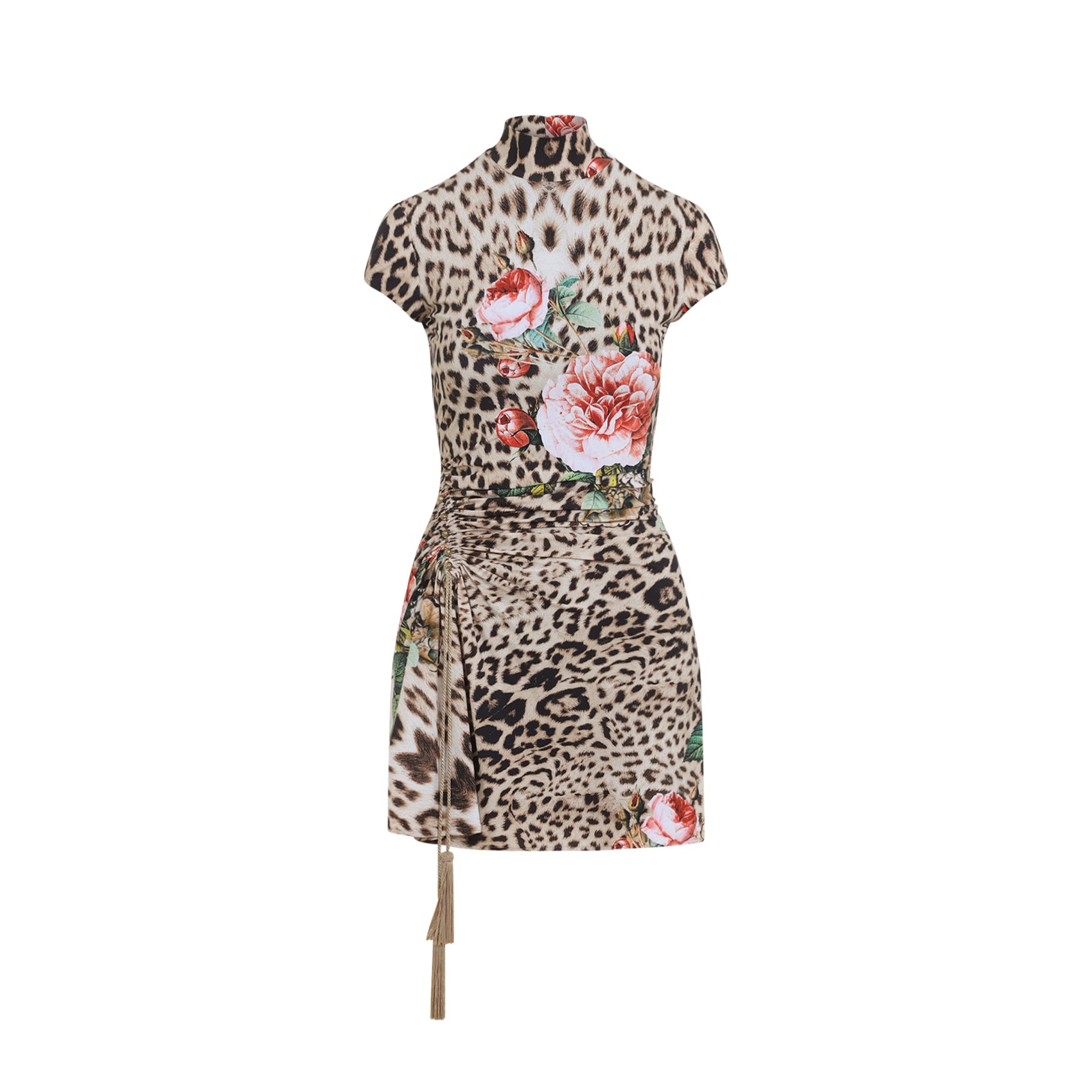 Roberto Cavalli Jaguar Roses Mini Dress Women ROBERTO CAVALLI