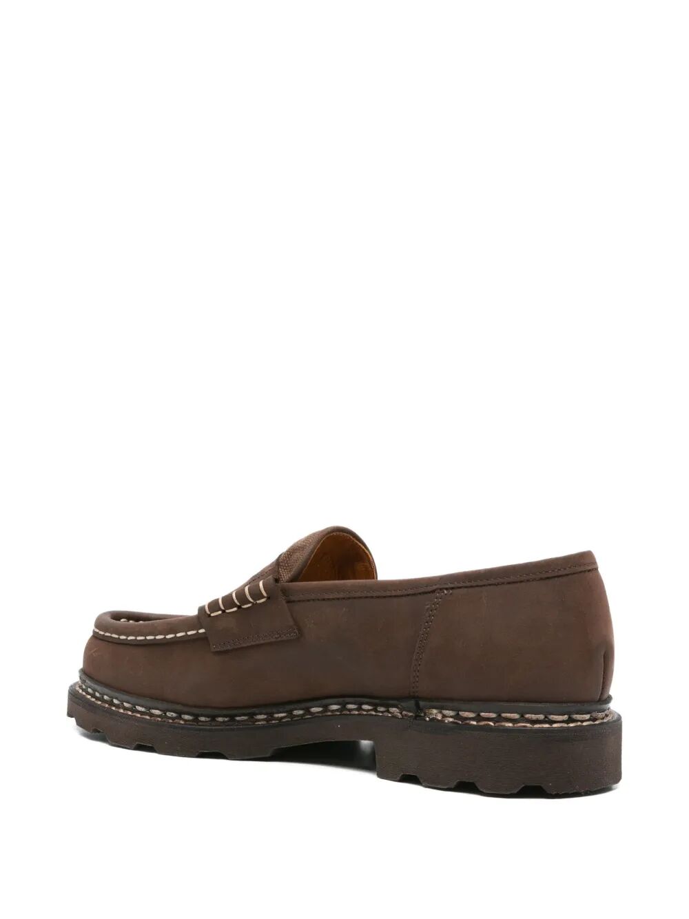Paraboot Men Reims Suede Loafers With Canvas Inserts PARABOOT