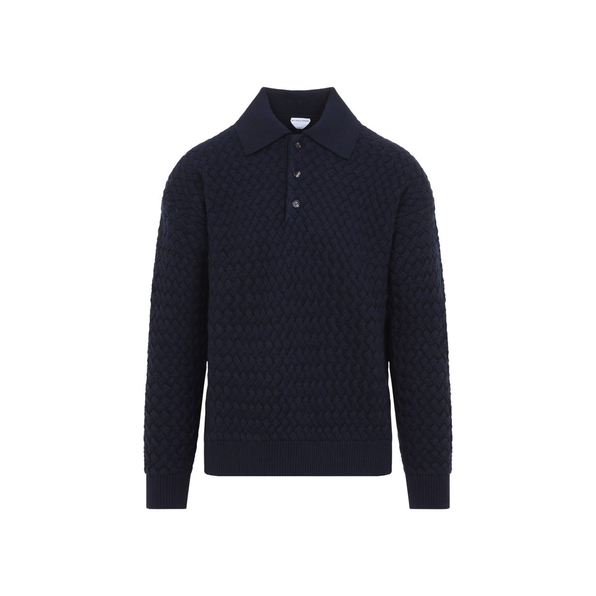 Bottega Veneta Intrecciato Knit Polo Men BOTTEGA VENETA