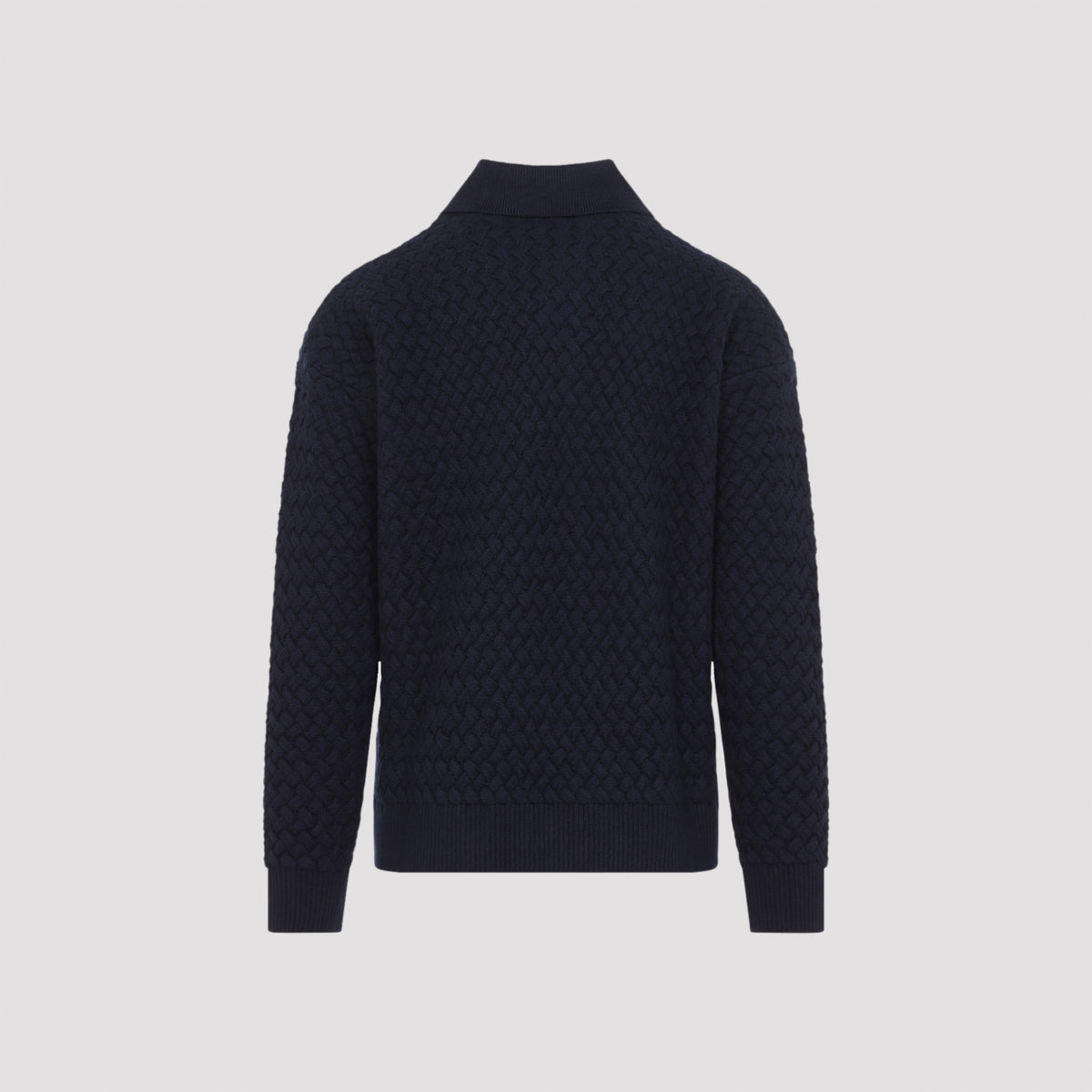 Bottega Veneta Intrecciato Knit Polo Men BOTTEGA VENETA