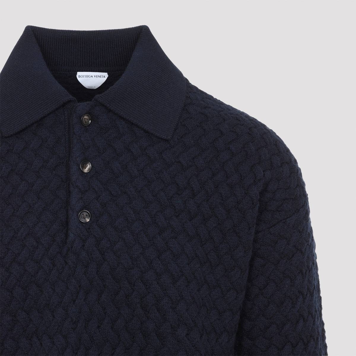 Bottega Veneta Intrecciato Knit Polo Men BOTTEGA VENETA