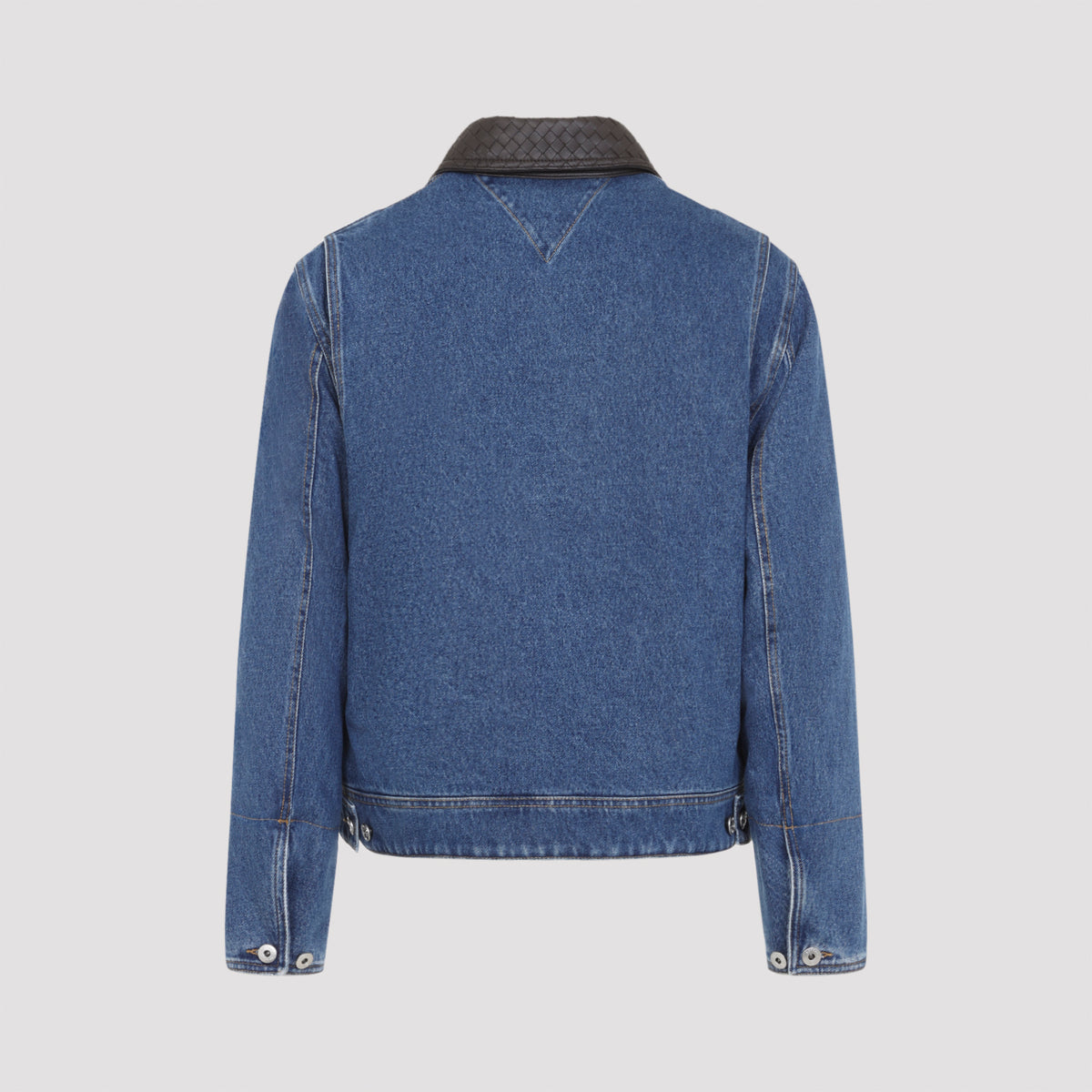 Bottega Veneta Denim Intrecciato Collar Jacket Men BOTTEGA VENETA