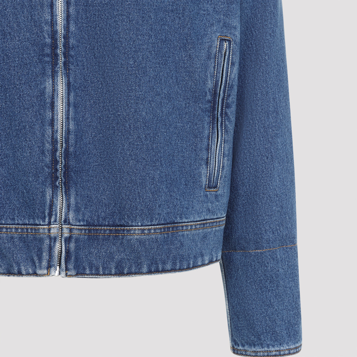 Bottega Veneta Denim Intrecciato Collar Jacket Men BOTTEGA VENETA