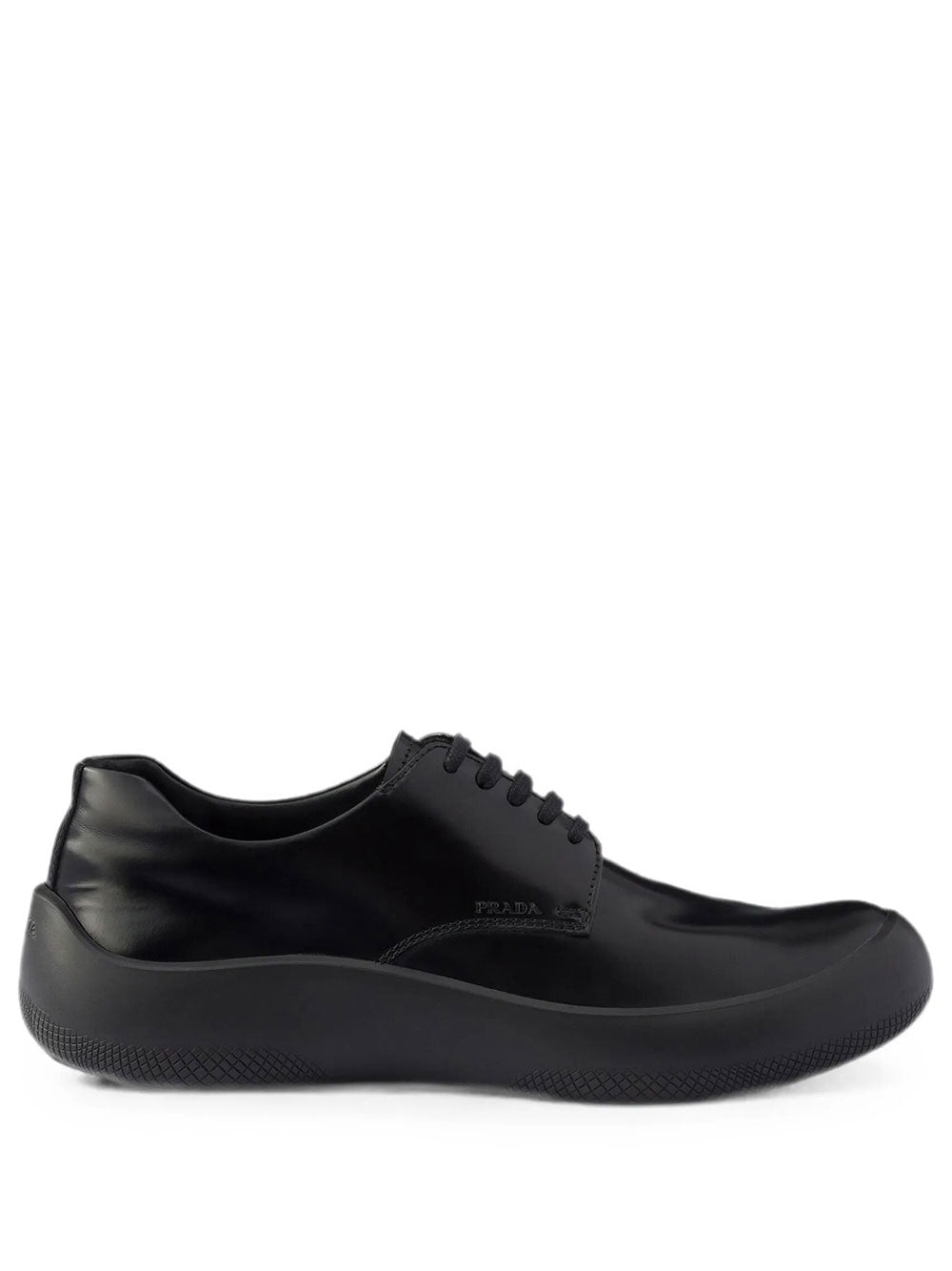 Prada Men Scarpe Stringate In Pelle Spazzolata PRADA