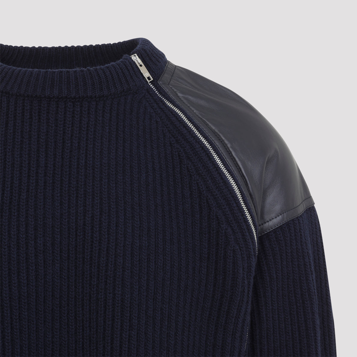 Bottega Veneta Patch Leather Sweater Men BOTTEGA VENETA