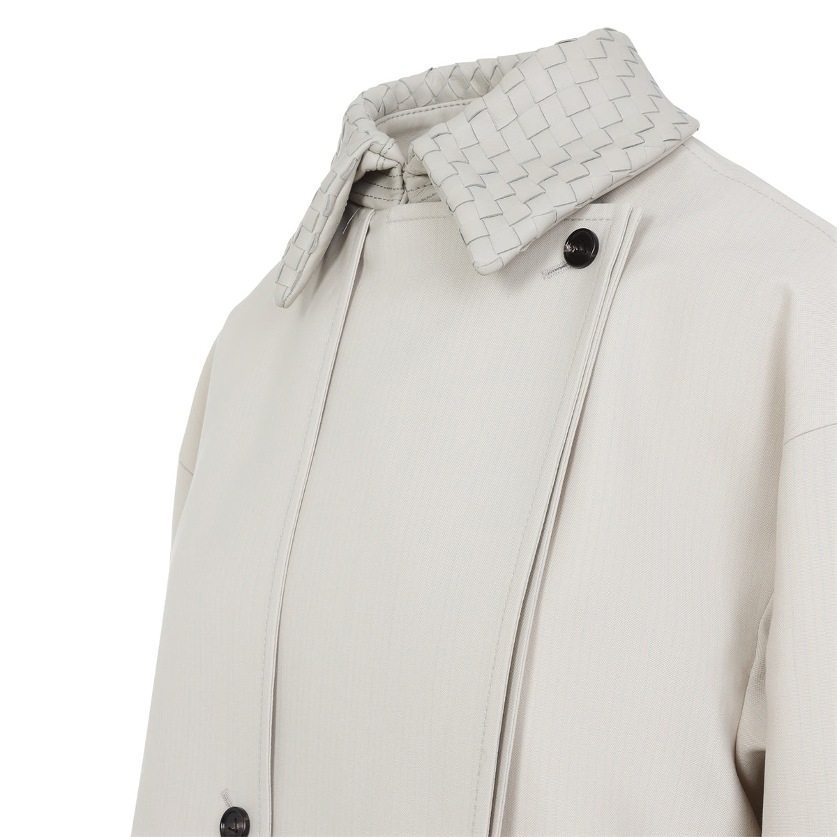 Bottega Veneta Wool Cotton Striped Coat Women BOTTEGA VENETA
