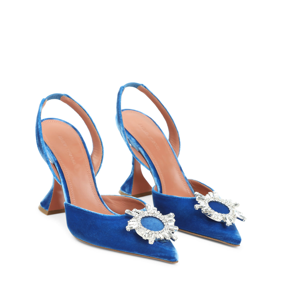 Amina Muaddi Begun Sling 95 Velvet Women AMINA MUADDI