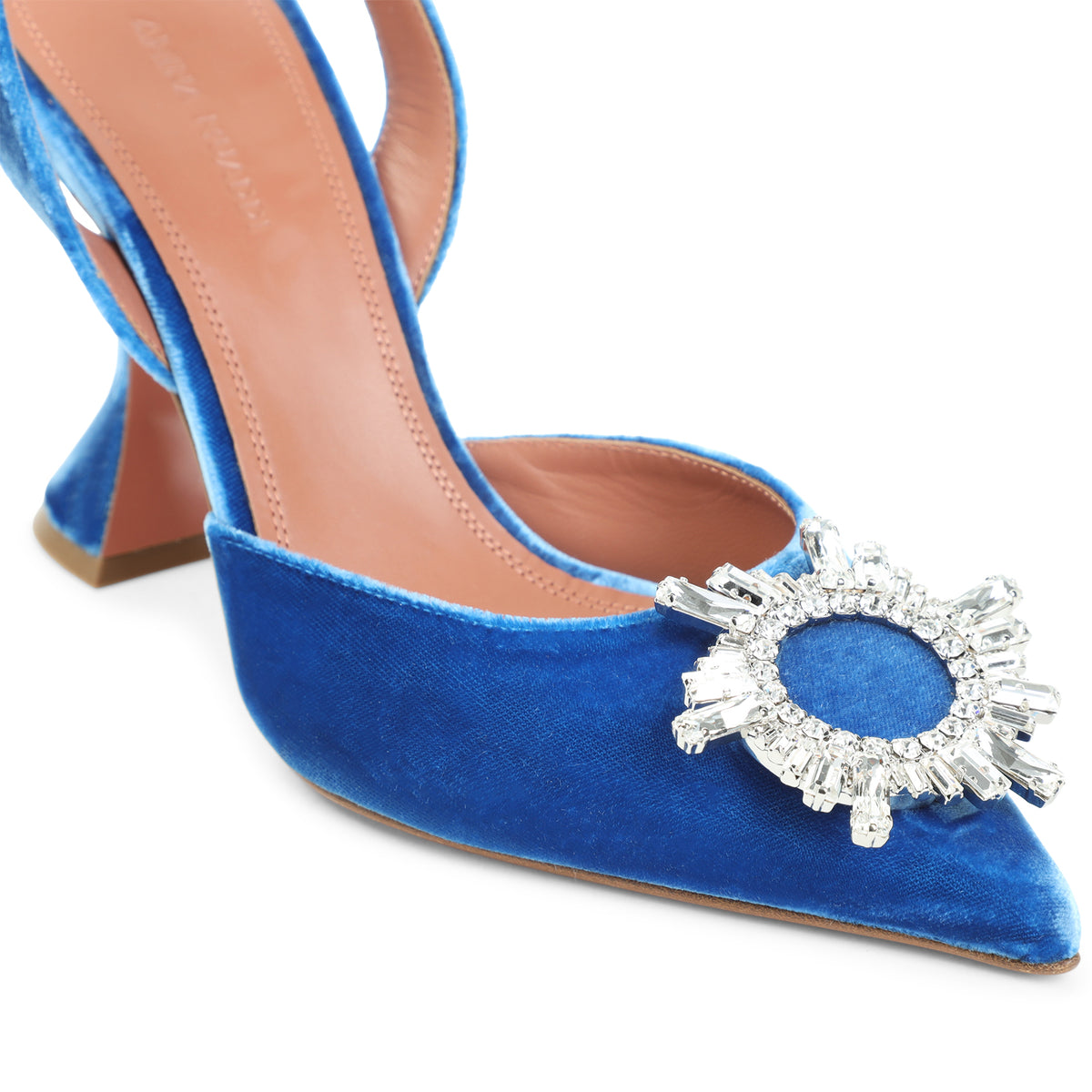 Amina Muaddi Begun Sling 95 Velvet Women AMINA MUADDI