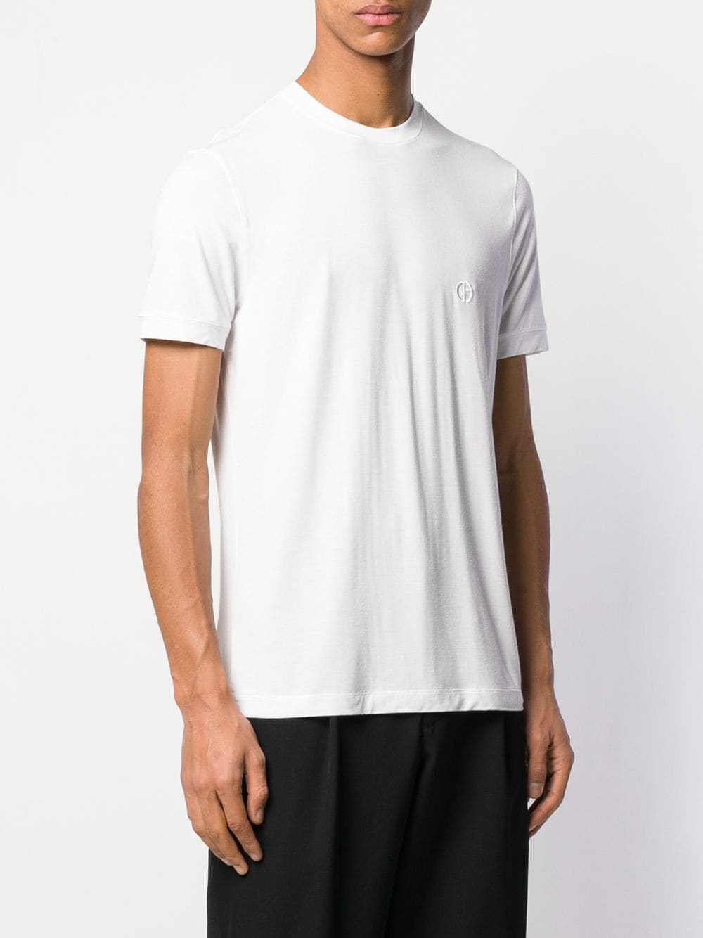 Giorgio Armani Men Stretch Viscose Jersey Crew Neck T-Shirt GIORGIO ARMANI