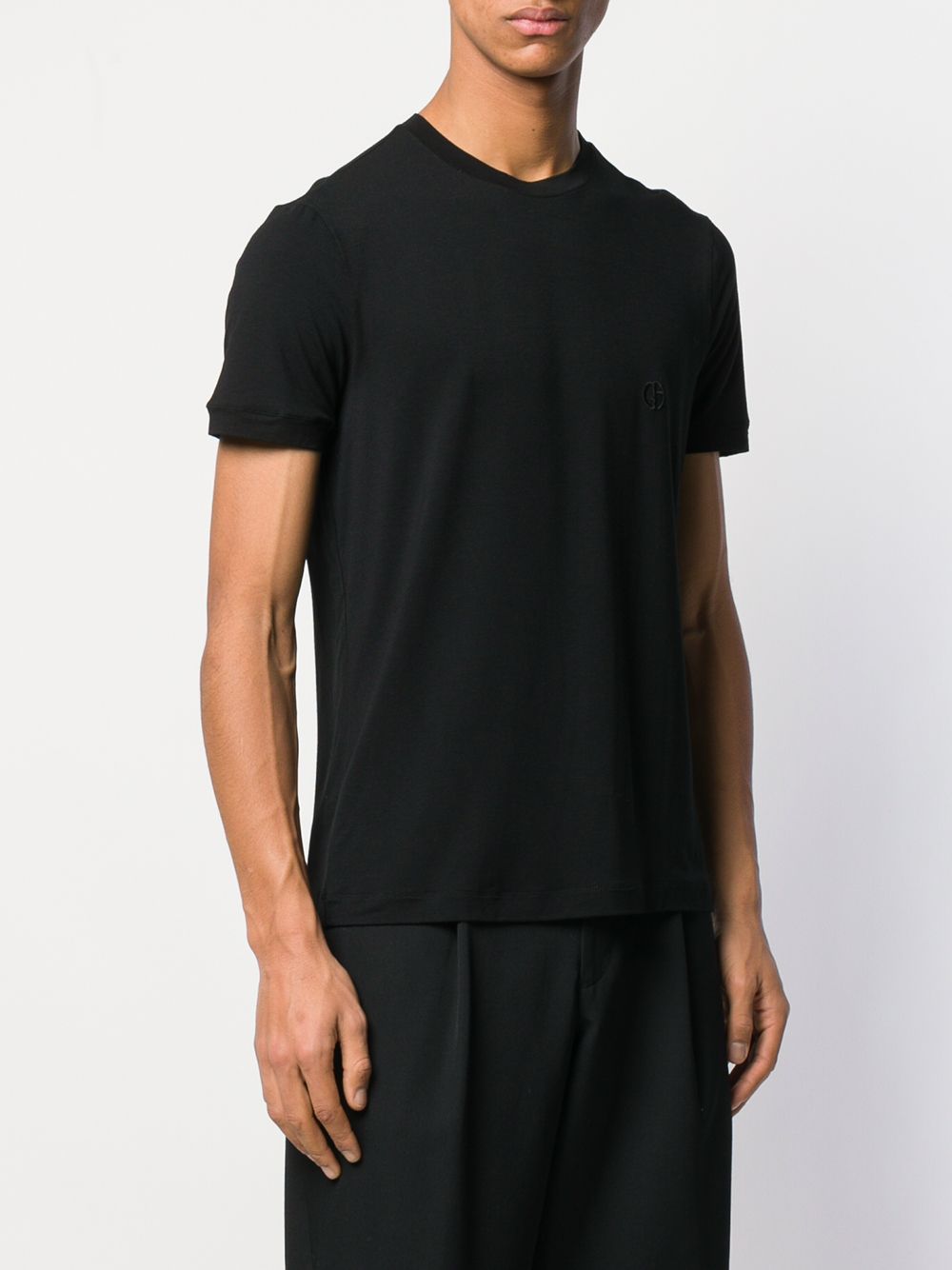 Giorgio Armani Men Stretch Viscose Jersey Crew Neck T-Shirt GIORGIO ARMANI