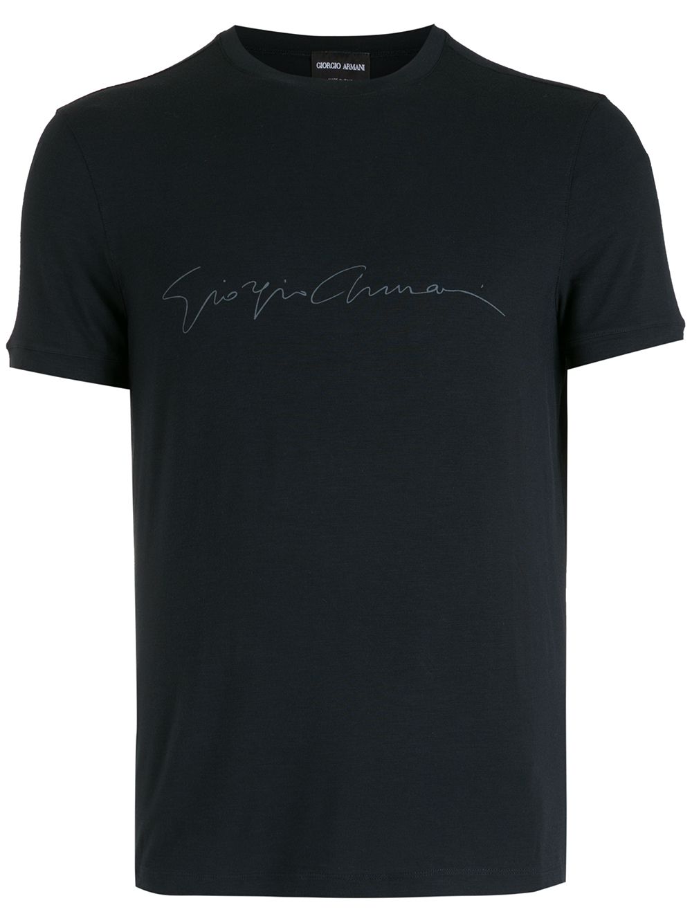 Giorgio Armani Men Asv Stretch-Viscose T-Shirt With Signature Logo GIORGIO ARMANI