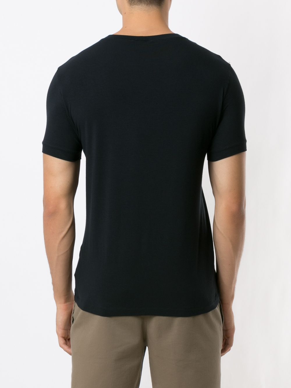 Giorgio Armani Men Asv Stretch-Viscose T-Shirt With Signature Logo GIORGIO ARMANI