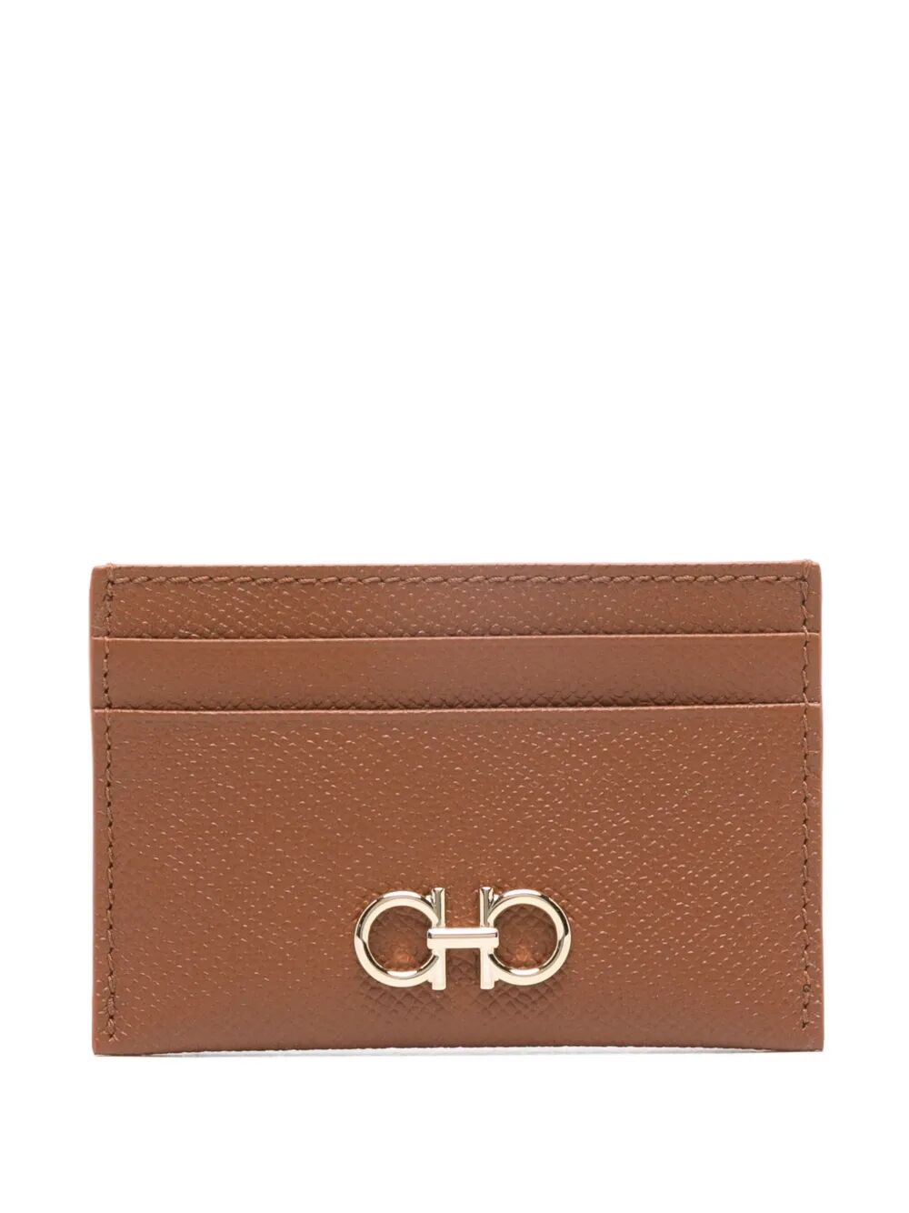 Ferragamo Women Hammered Leather Gancini Cardholder FERRAGAMO