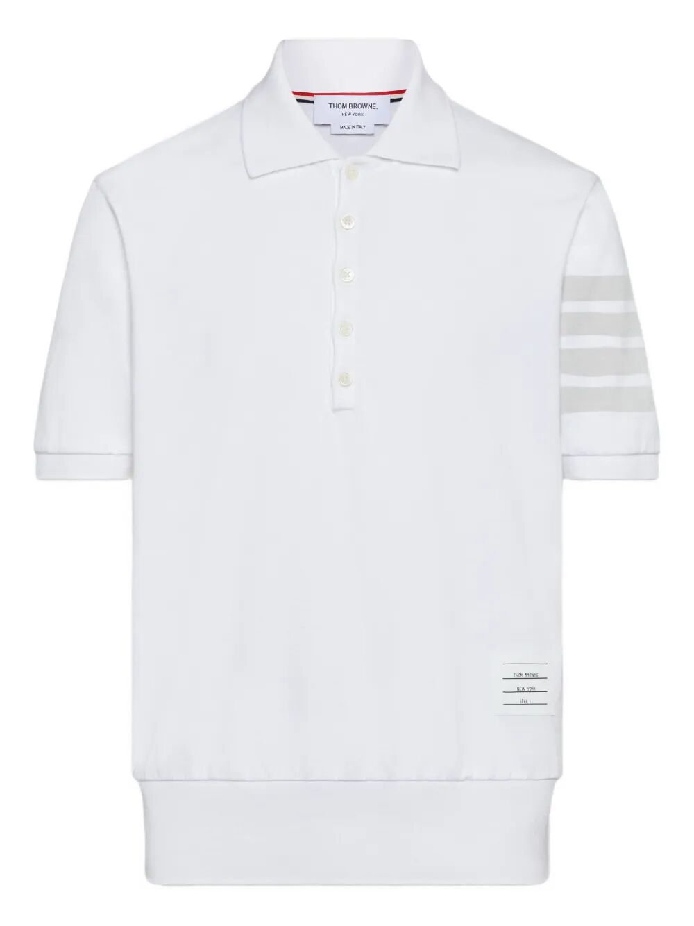 Thom Browne Men 4-Bar Cotton Piqué Polo Shirt THOM BROWNE