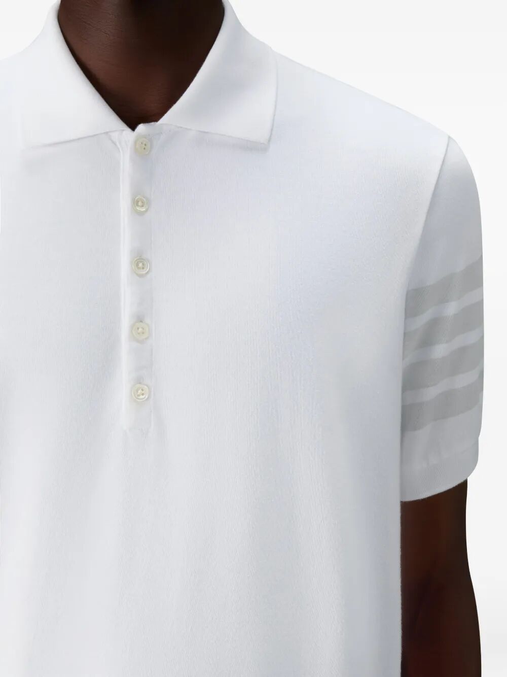 Thom Browne Men 4-Bar Cotton Piqué Polo Shirt THOM BROWNE
