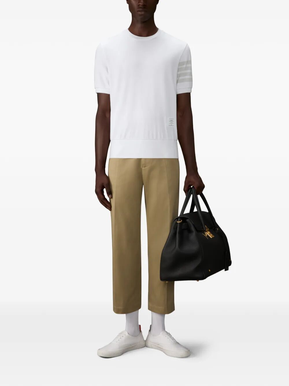 Thom Browne Men Cotton Jersey 4-Bar T-Shirt THOM BROWNE