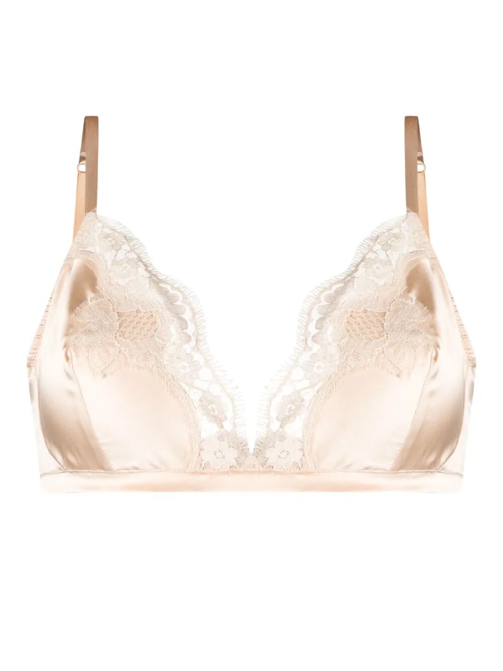 Dolce & Gabbana Women Soft-Cup Satin Bra With Lace Detailing DOLCE & GABBANA