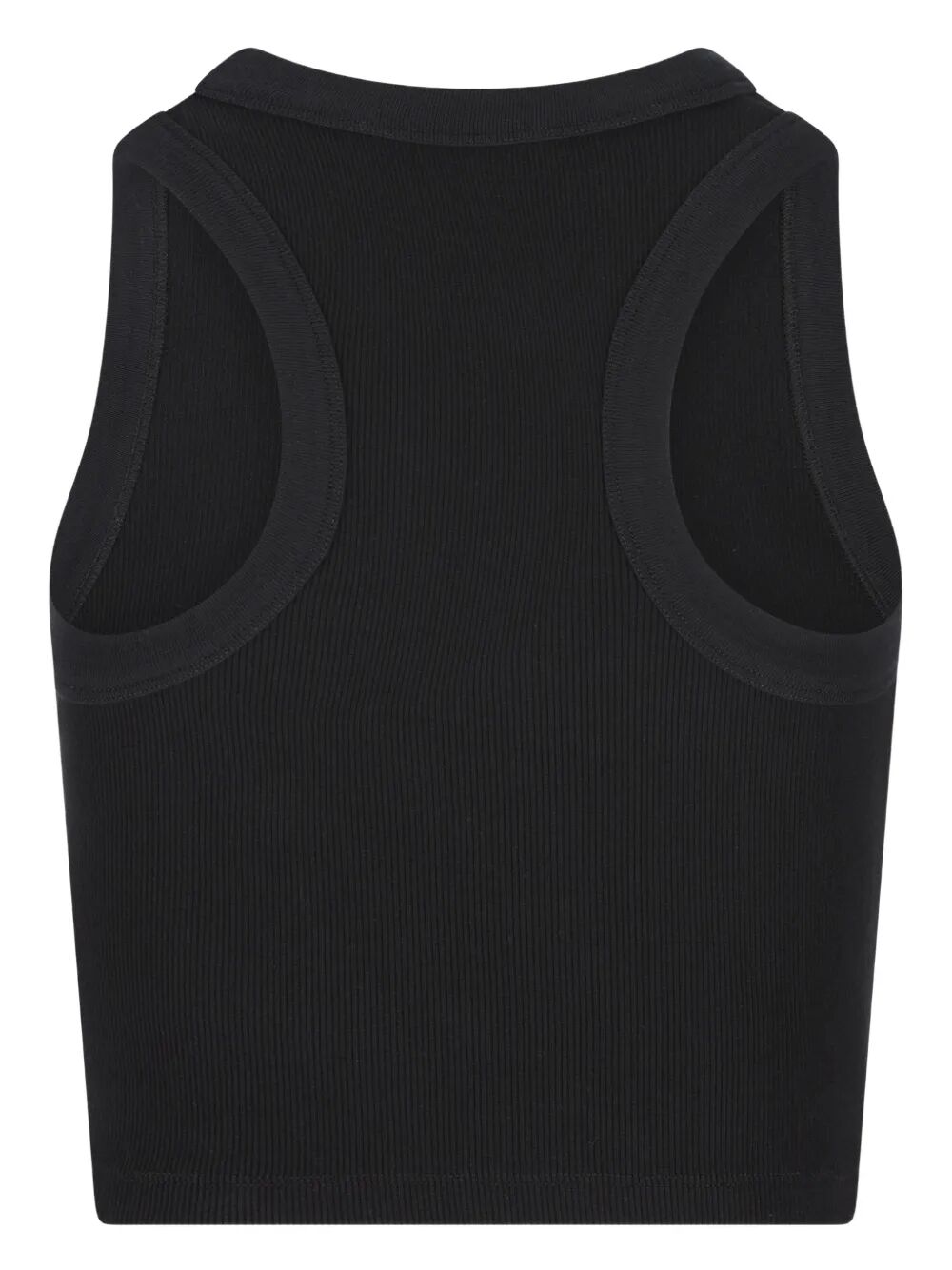 Givenchy Women Cotton Cropped Tank Top With Givenchy Paris Print GIVENCHY