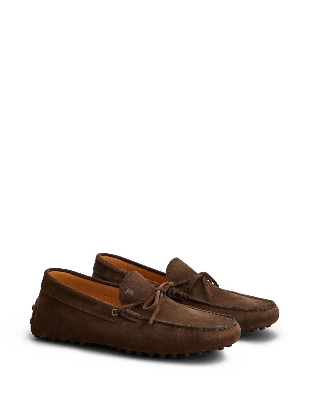Tod's Men Gommino Suede Loafers With Lace
