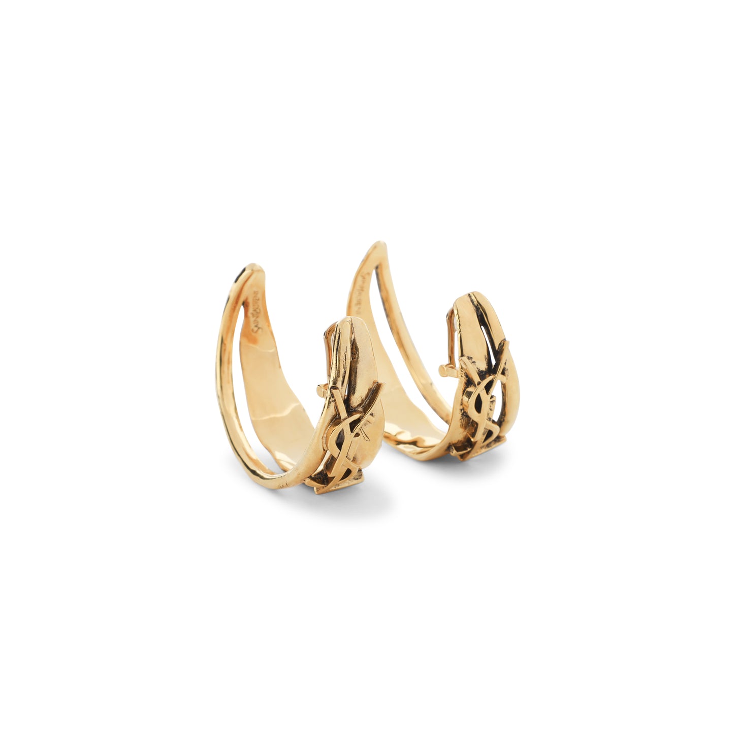 Saint Laurent Creole Charm Cassandre Earrings Women SAINT LAURENT