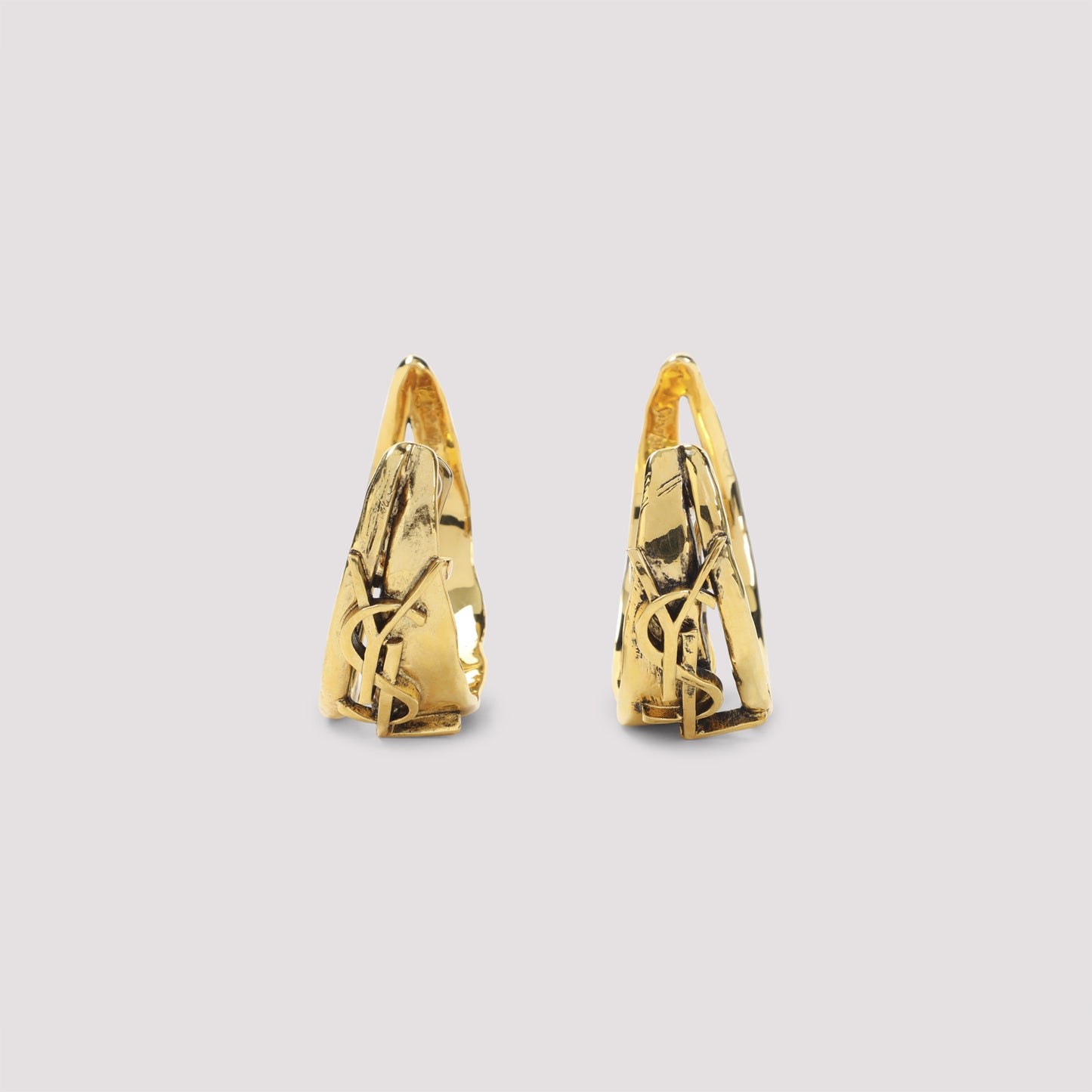Saint Laurent Creole Charm Cassandre Earrings Women SAINT LAURENT
