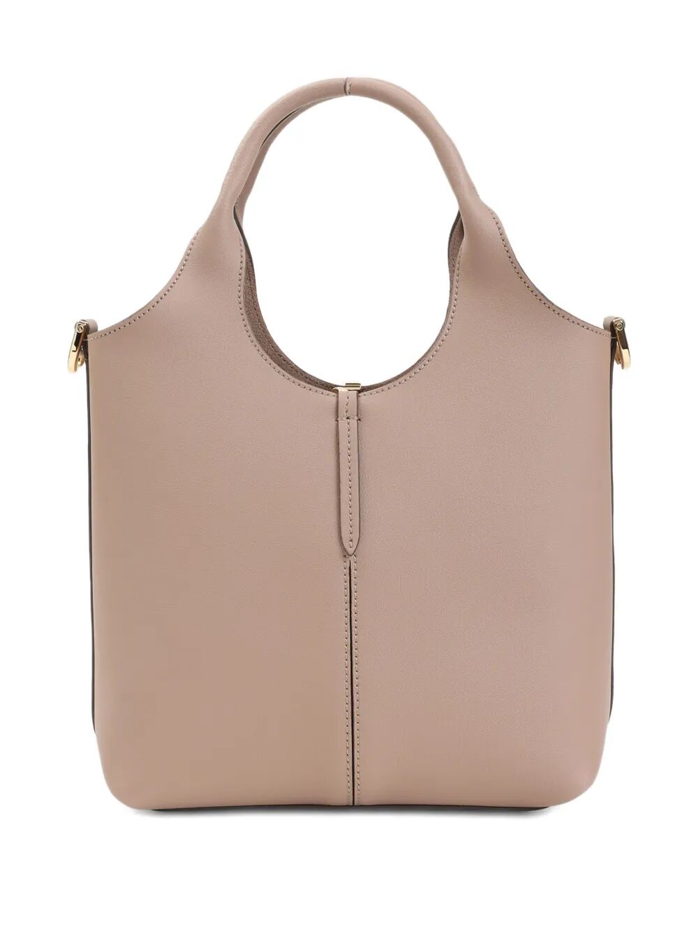 Tod's Women Leather Mini Tote Bag With Branded Metal Bar Accessory