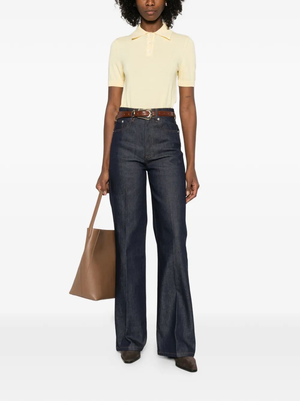 A.P.C. Women Cotton Polo Shirt With Jacquard Logo A.P.C.