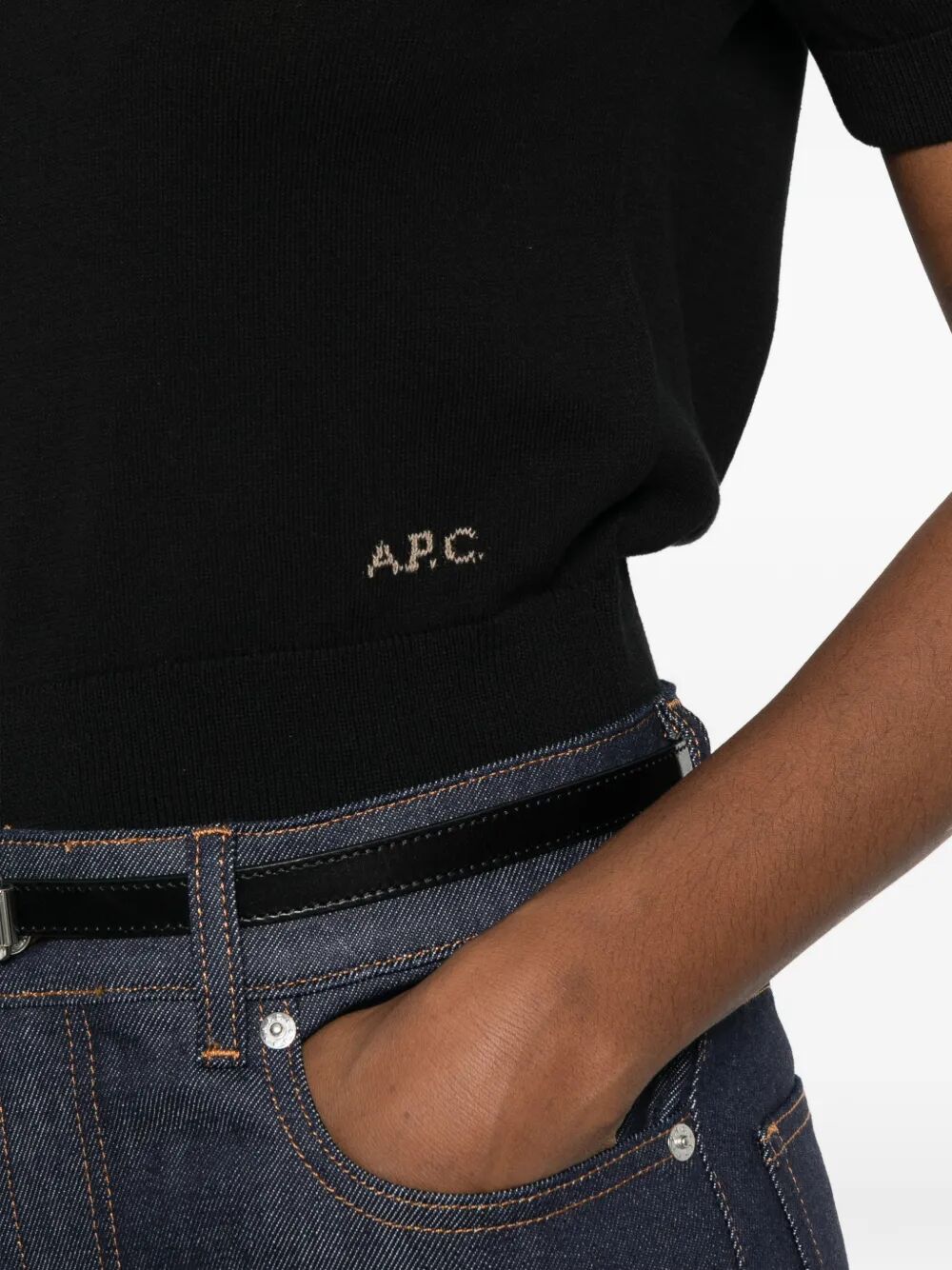 A.P.C. Women Cotton Polo Shirt With Jacquard Logo A.P.C.