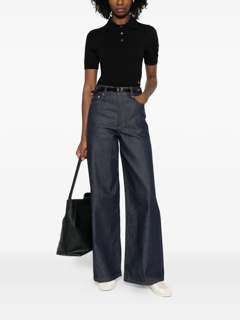 A.P.C. Women Cotton Polo Shirt With Jacquard Logo A.P.C.