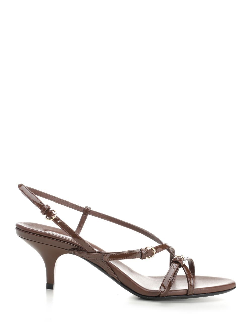 Miu Miu Women Patent Leather Sandals With Mini Buckles MIU MIU