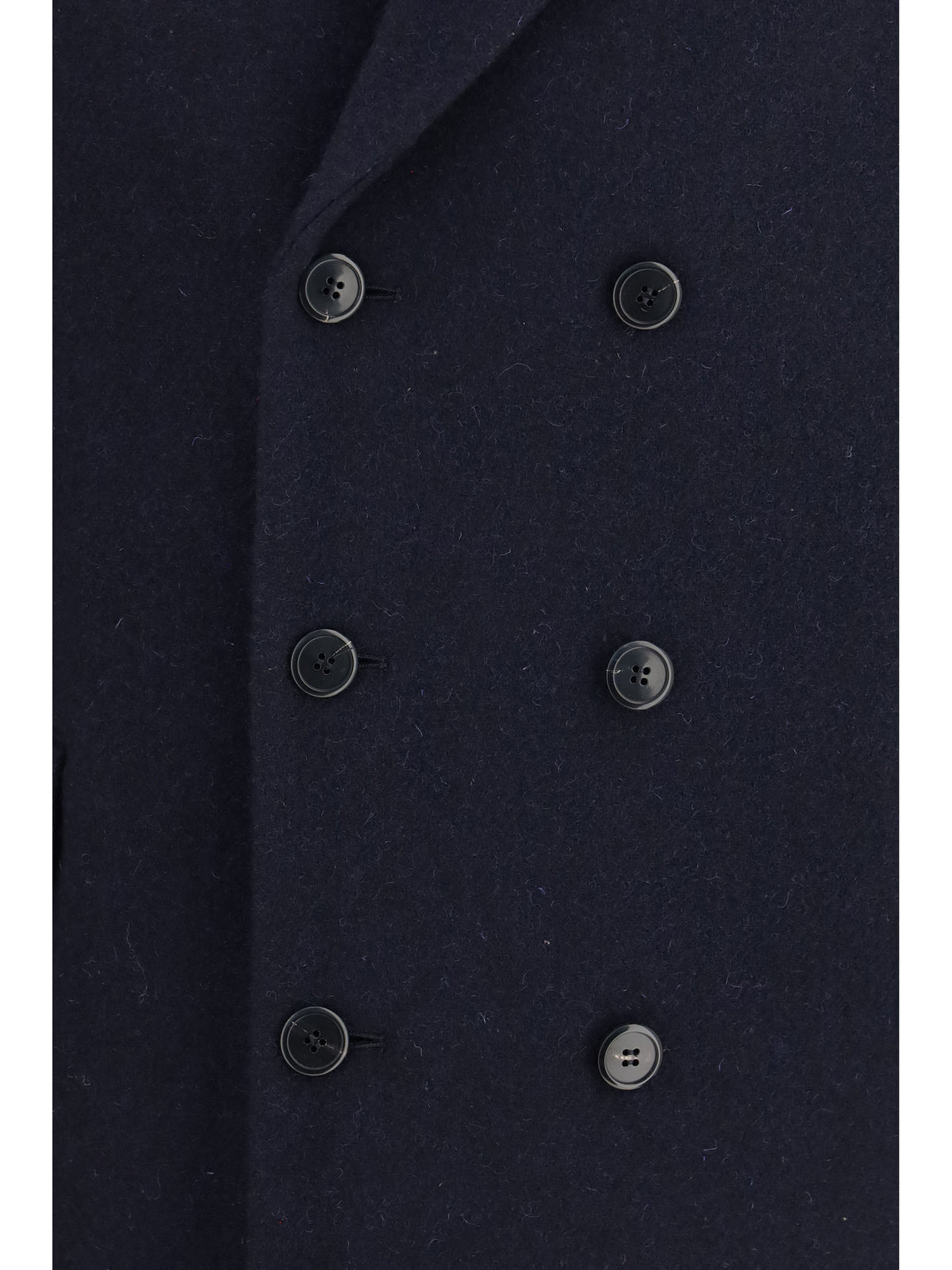 Prada Men Double-Breasted Shetland Wool Coat PRADA