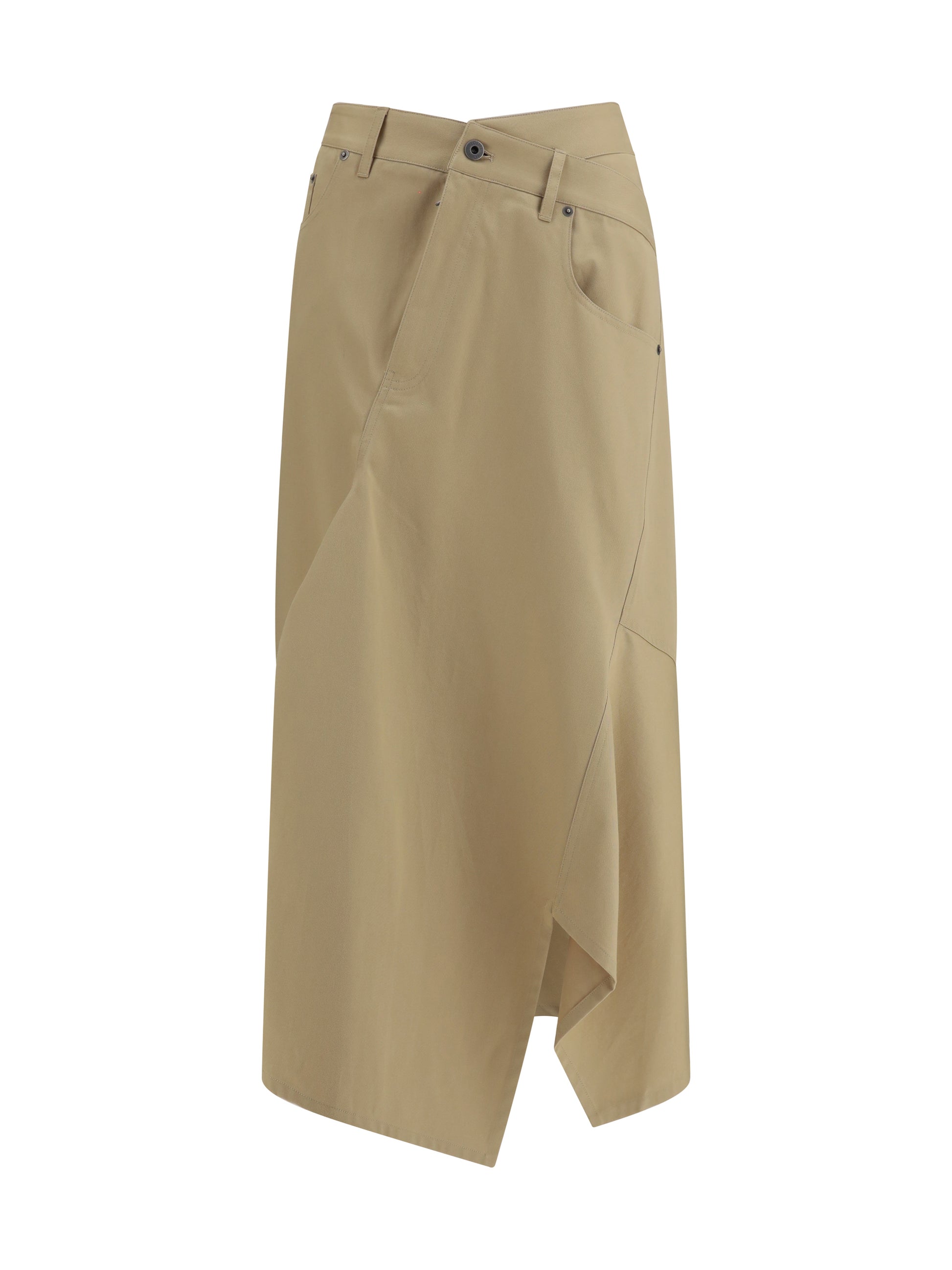 Loewe Women Asymmetric Cotton Skirt LOEWE