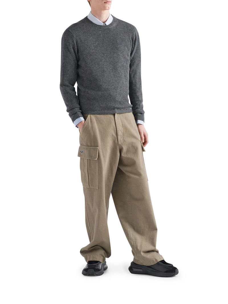 Prada Men Crew Neck Cashmere Sweater PRADA