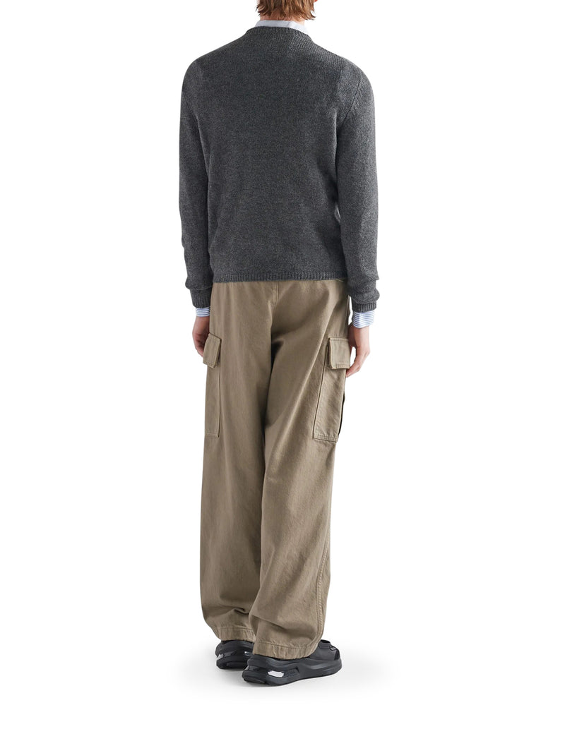 Prada Men Crew Neck Cashmere Sweater PRADA