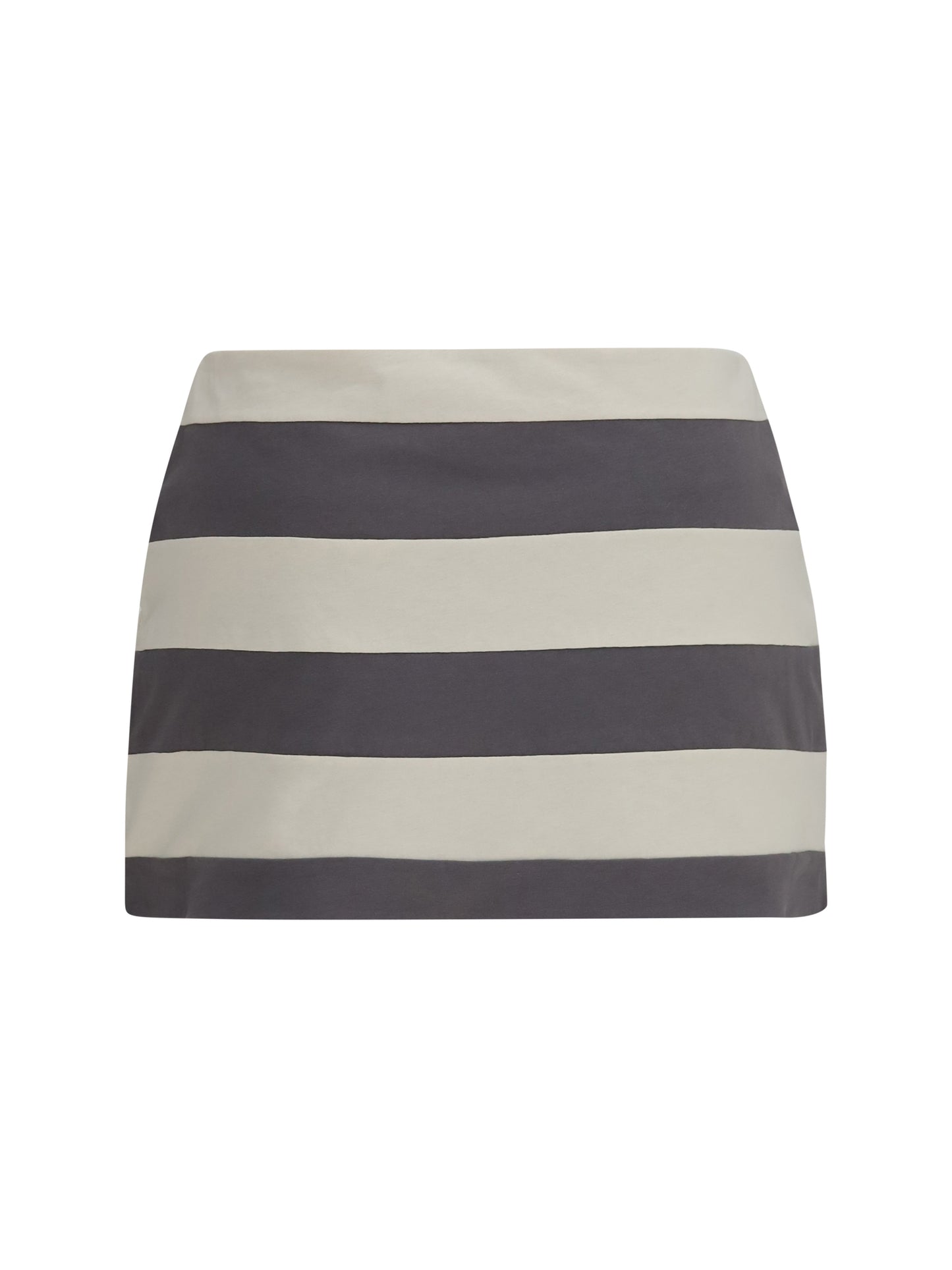 Miu Miu Women Striped Cotton Mini Skirt MIU MIU