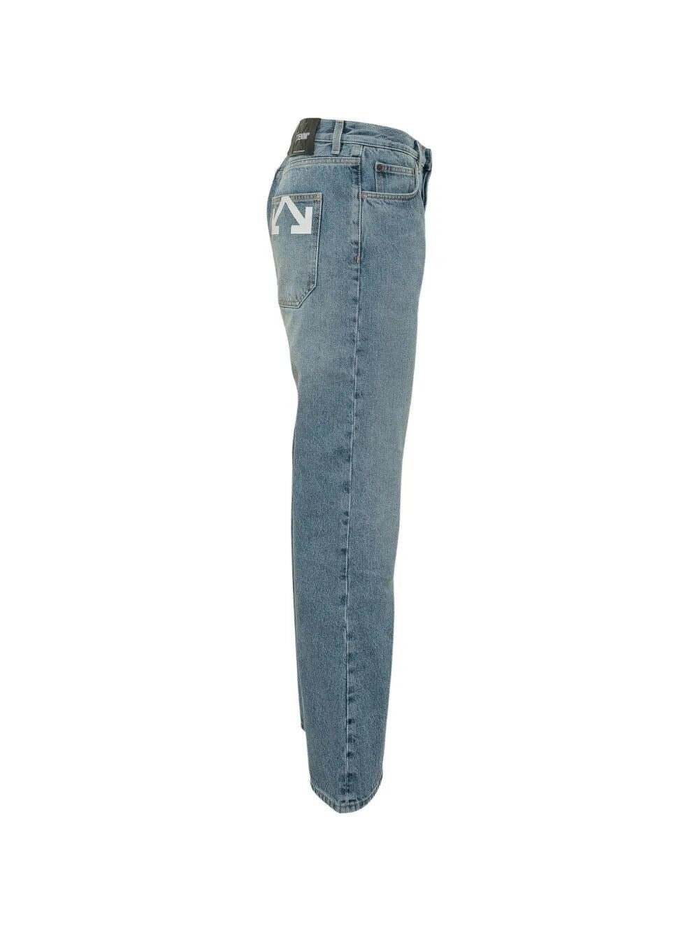 Off White Men `Half Arrow` Slim Relax Jeans OFF-WHITE