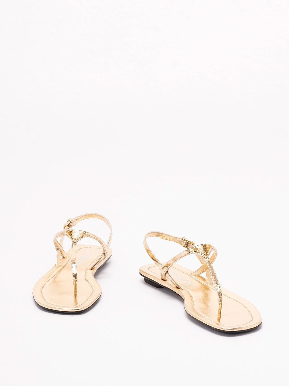 Prada Women Leather Flat Sandals PRADA