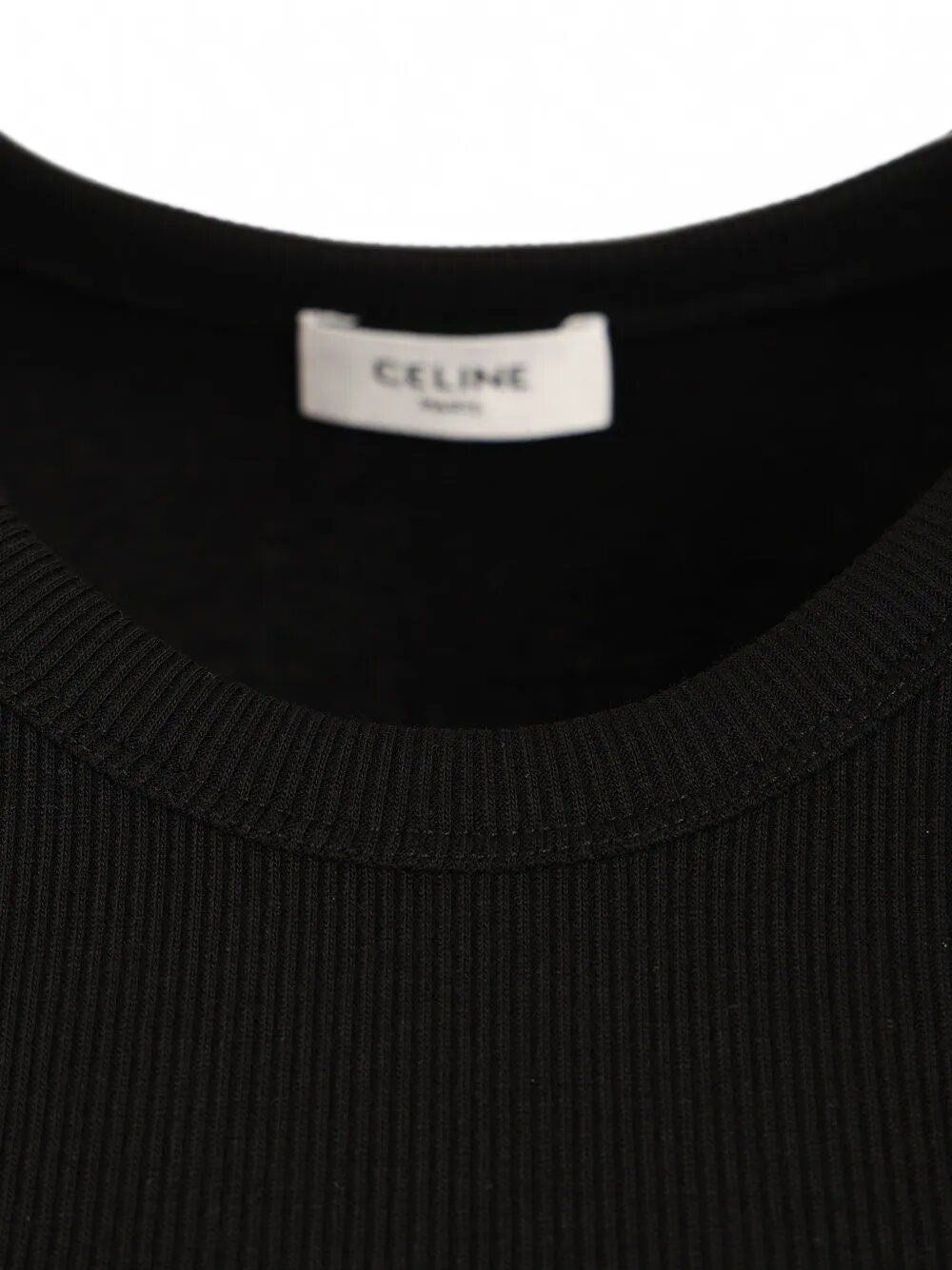 Celine Women Ribbed Silk And Cotton Tank Top CELINE