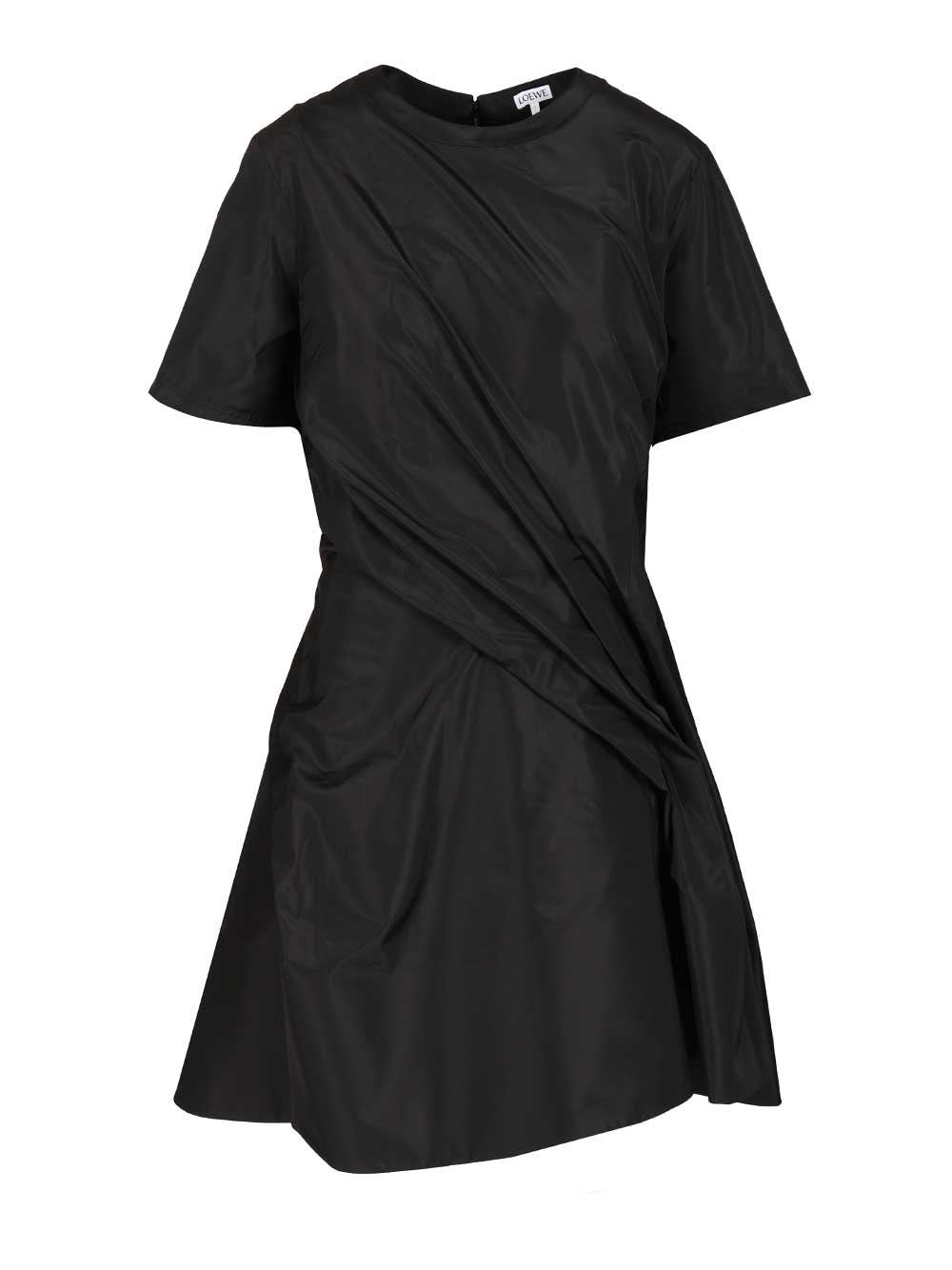Loewe Women Twisted Dress In Silk Blend Taffeta LOEWE