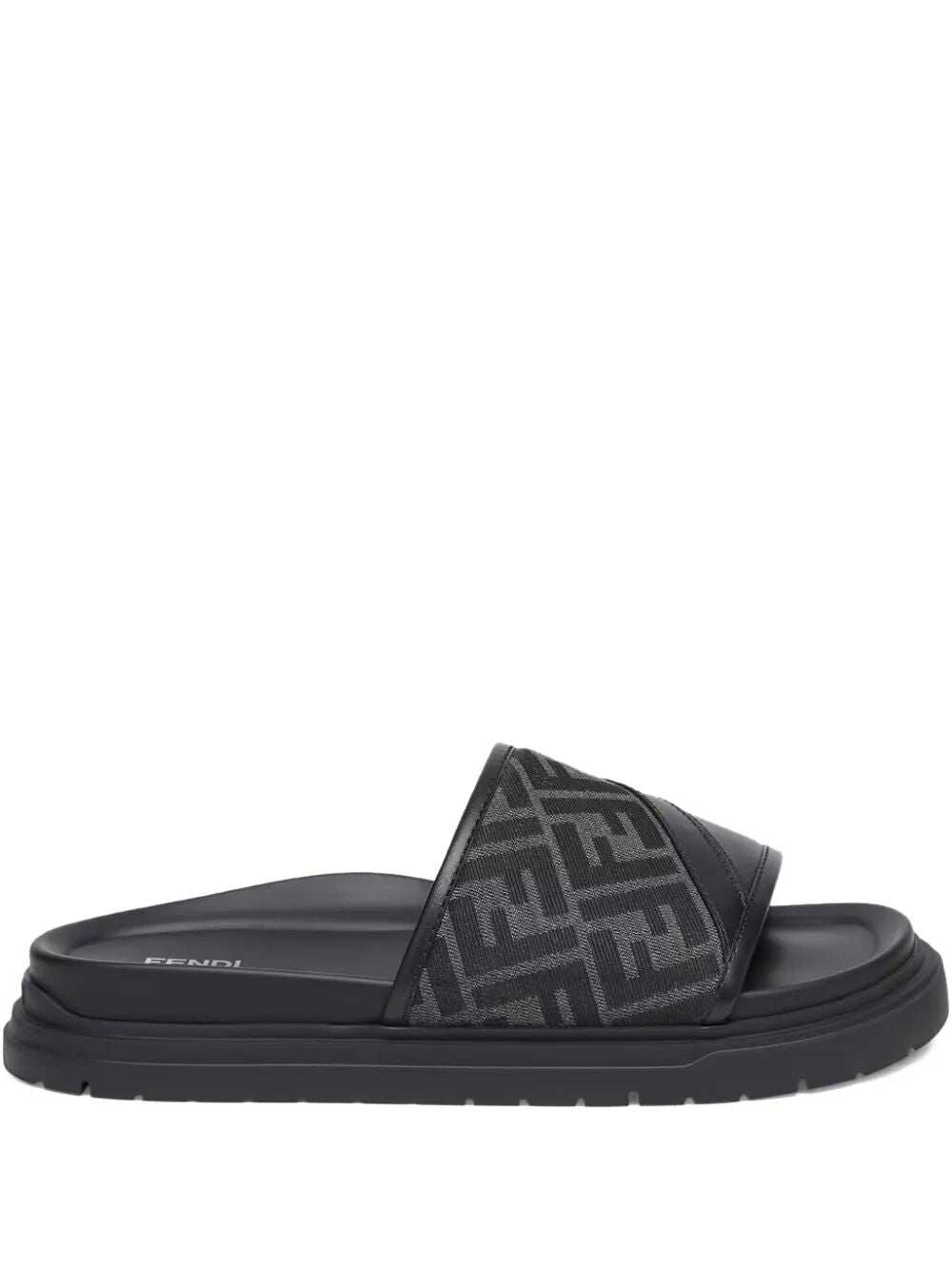 Fendi Men Fendi Diagonal Ff Jacquard Slides FENDI