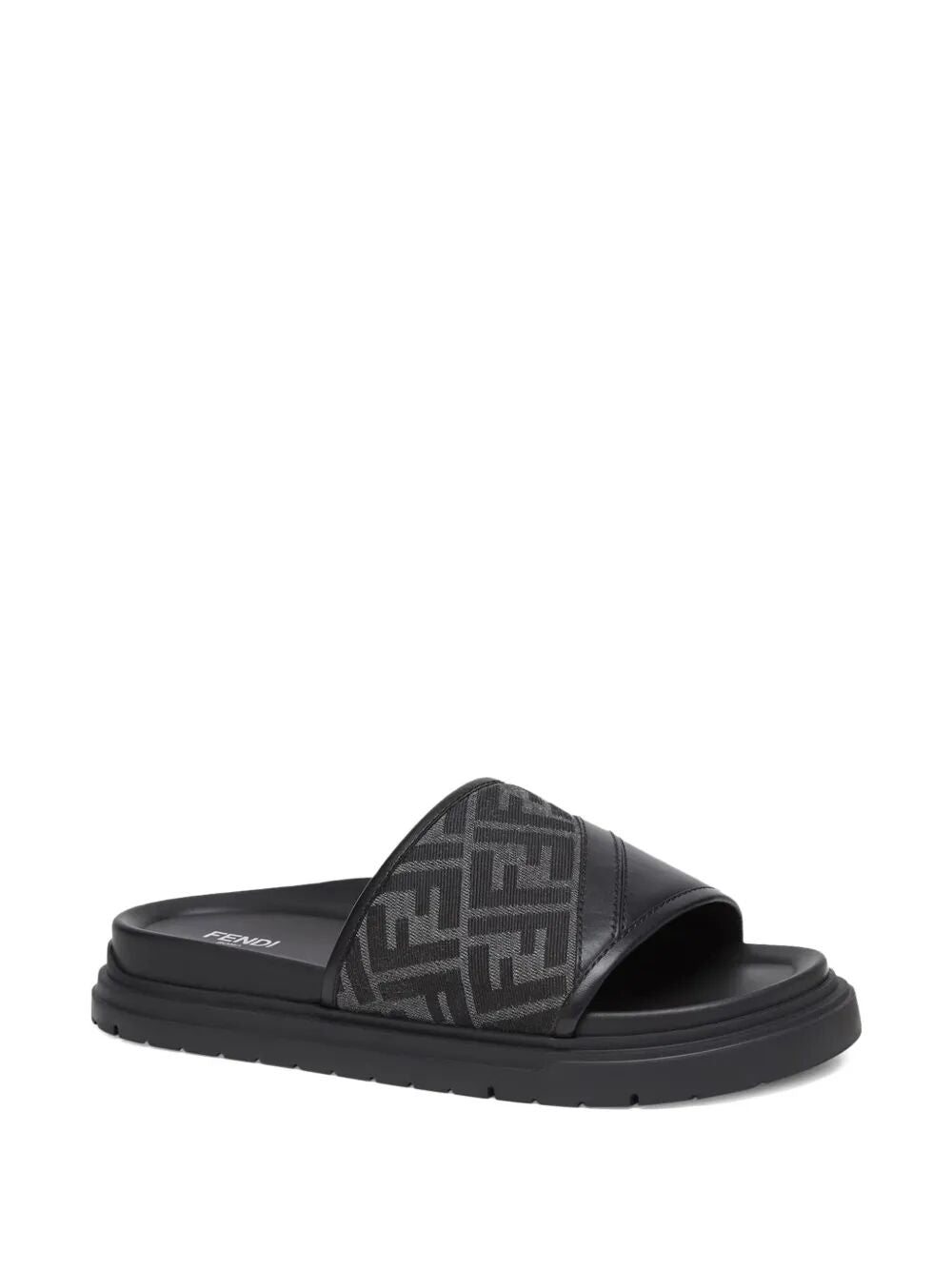 Fendi Men Fendi Diagonal Ff Jacquard Slides FENDI