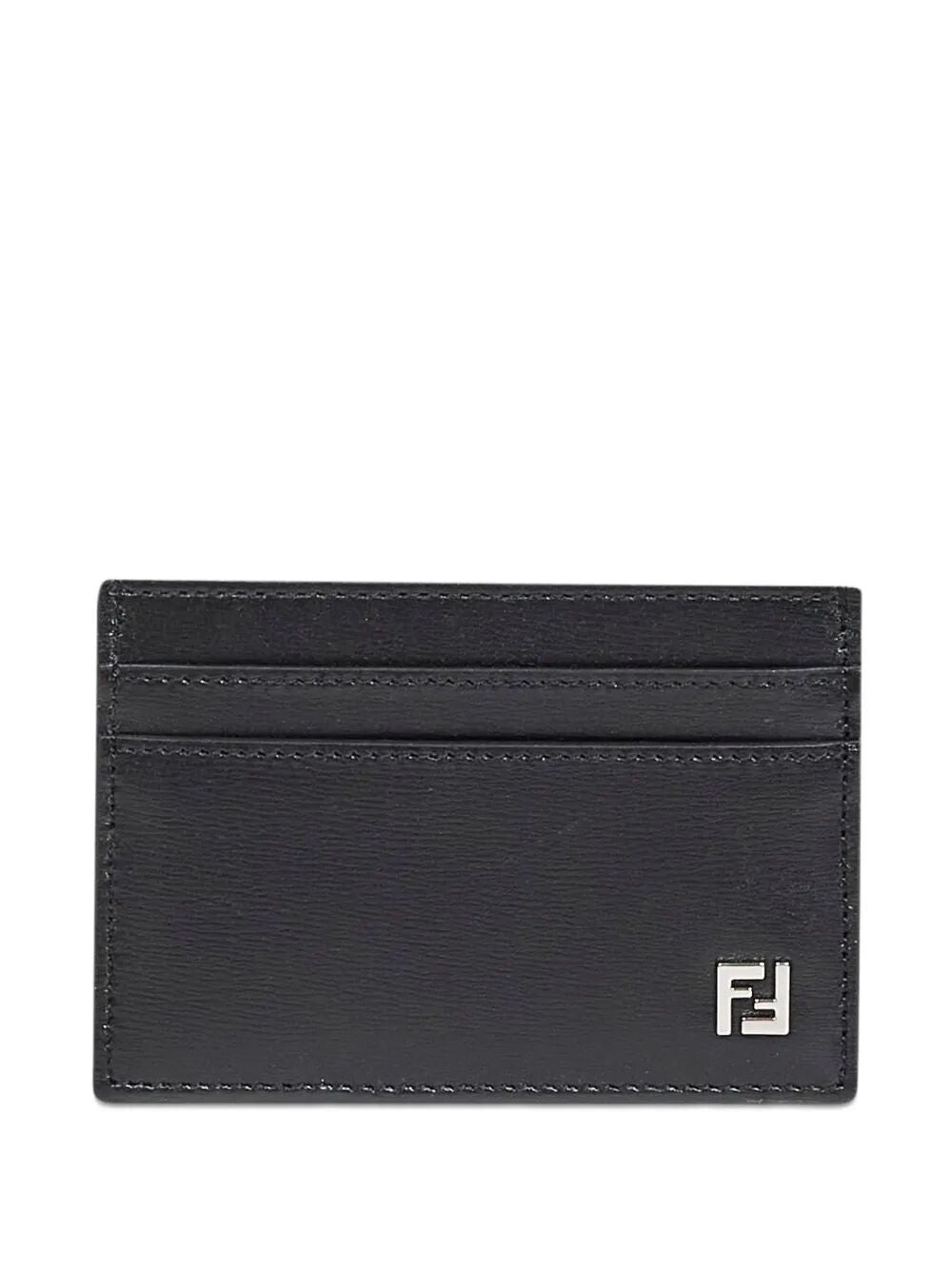 Fendi Men Ff Squared Leather Card Holder FENDI