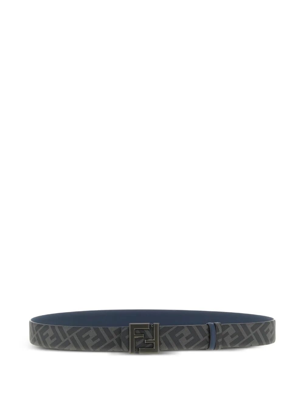 Fendi Men Ff Squared Leather And Ff Canvas Reversible Belt FENDI