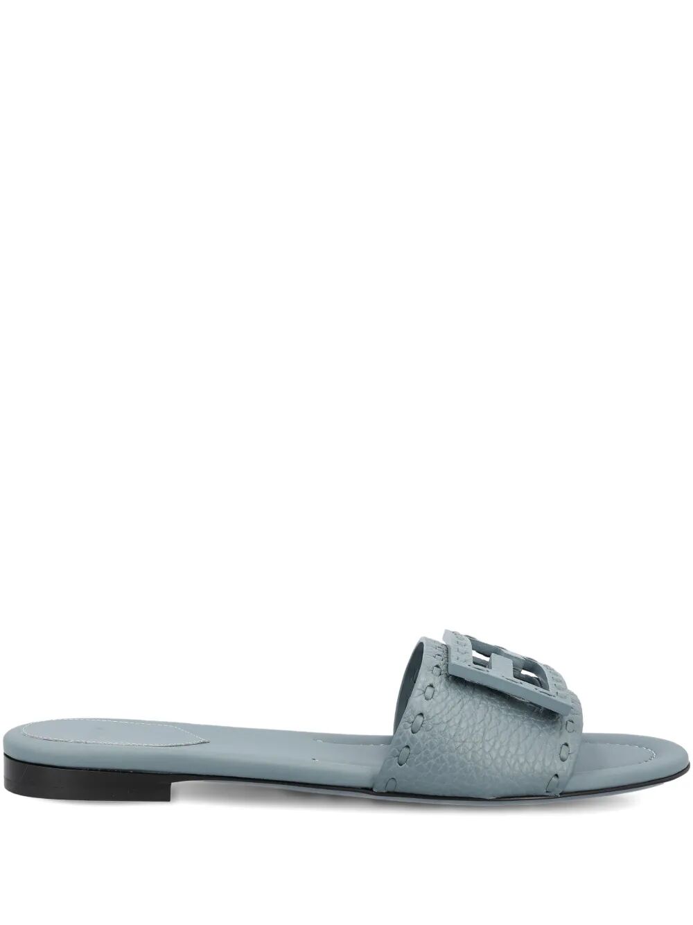 Fendi Women Baguette Wide-Band Leather Slides FENDI